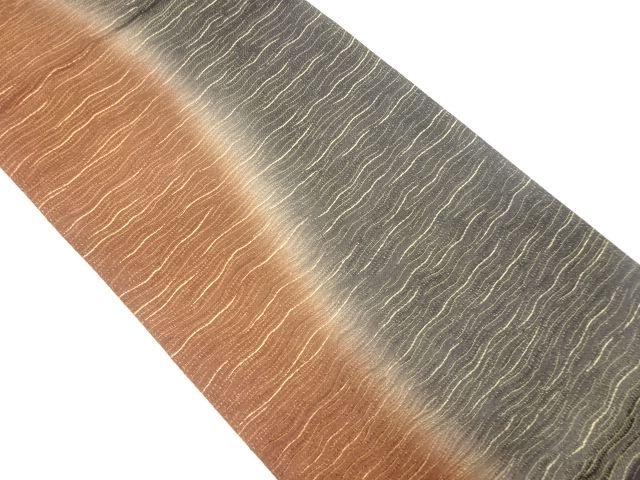 JAPANESE FUKURO OBI / WOVEN WAVY STRIPE